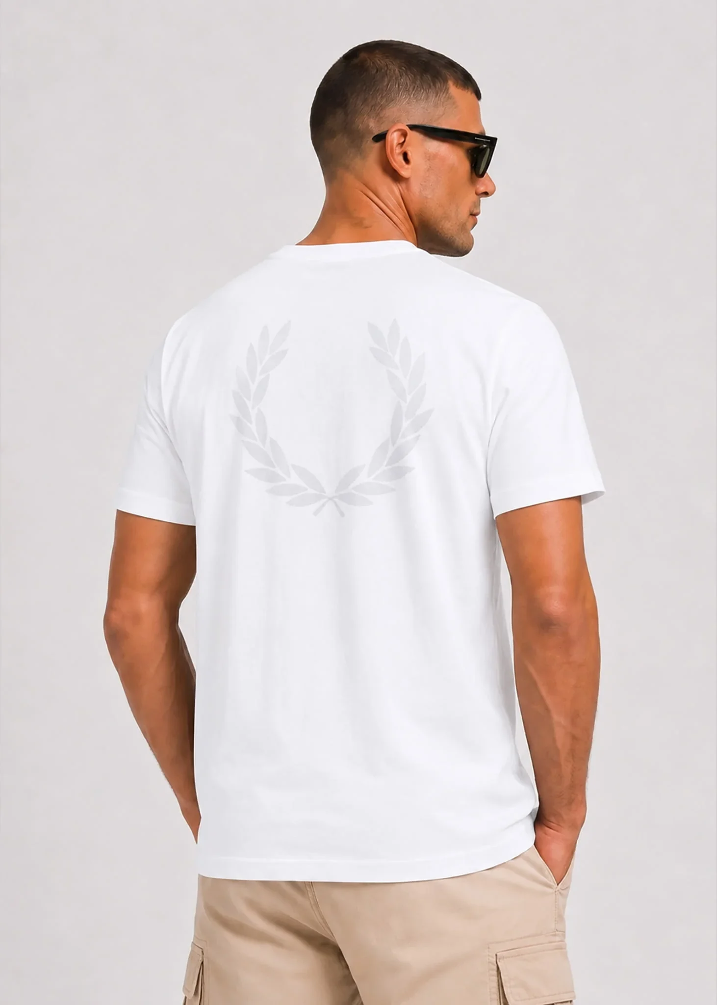 Back print laurel wreath t-shirt - snow white