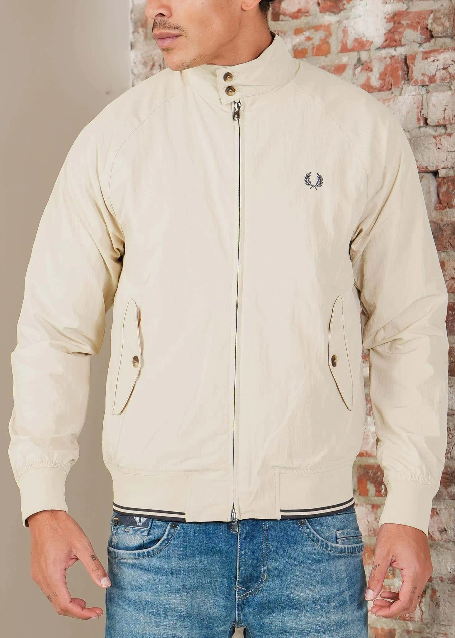 Crinkle harrington jacket - oatmeal