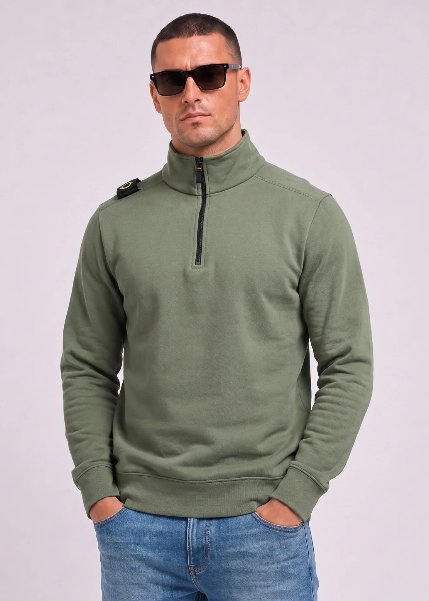 Training quarter zip sweatshirt - bronze green