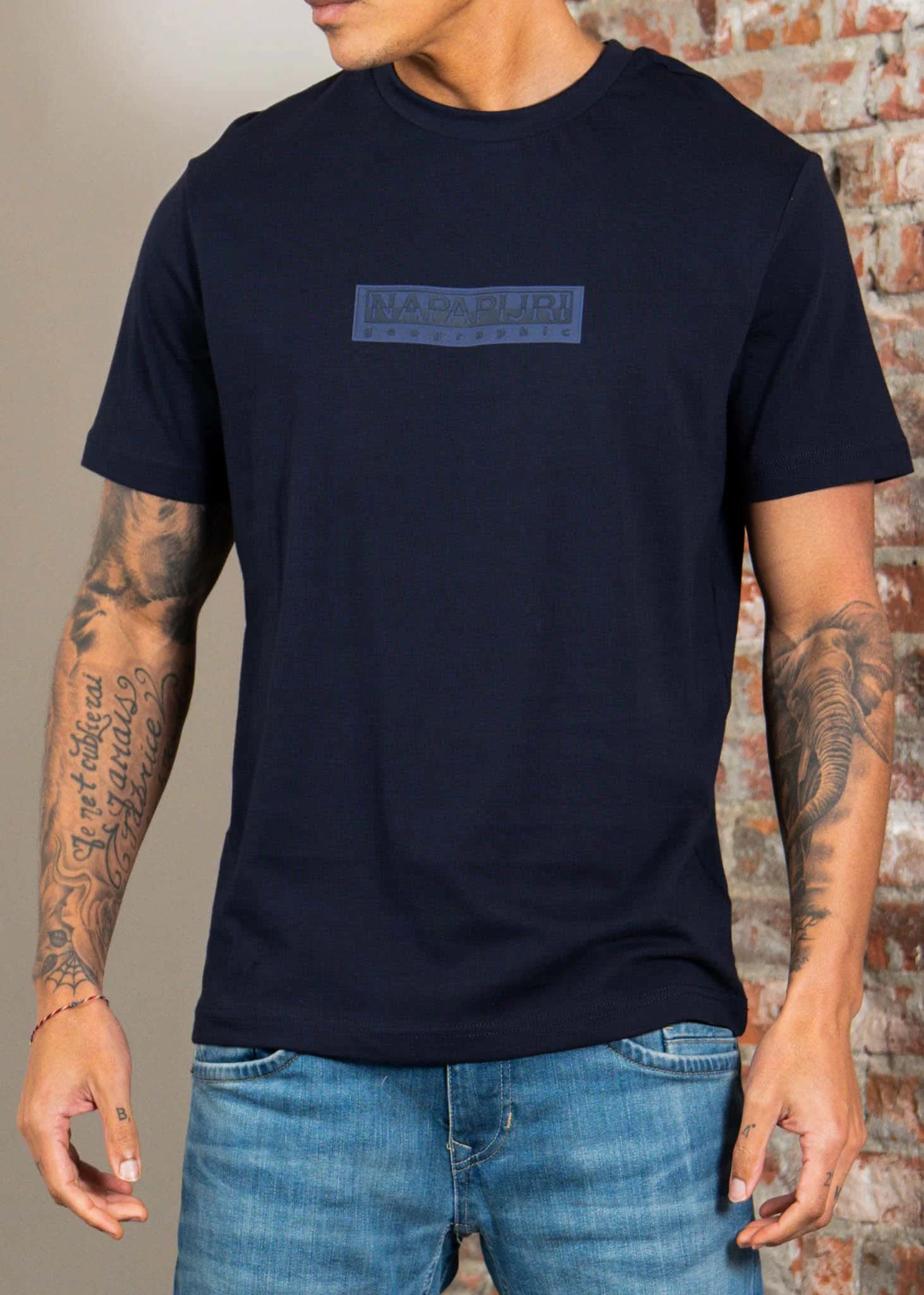 S box logo SS 1 - blu marine