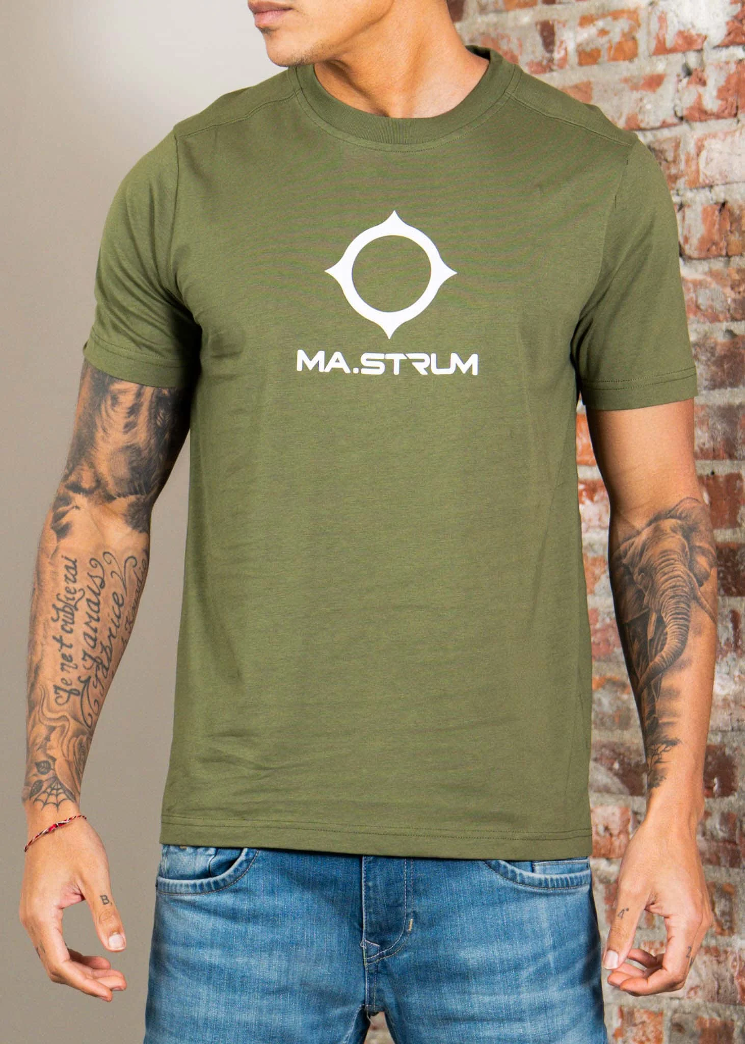 Beam logo tee - bronze green