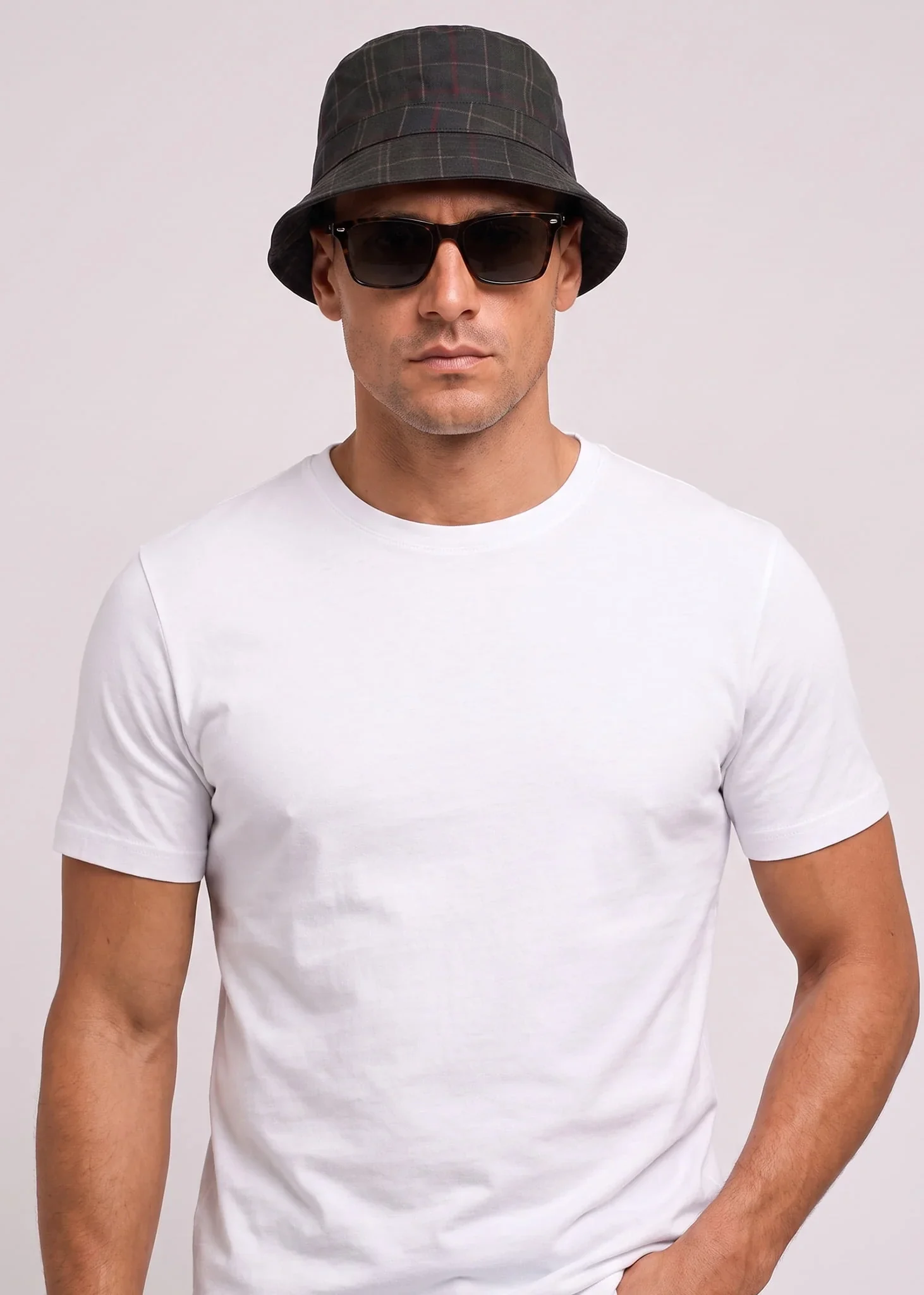 Barbour haydon tartan bucket hat - dark classic tartan