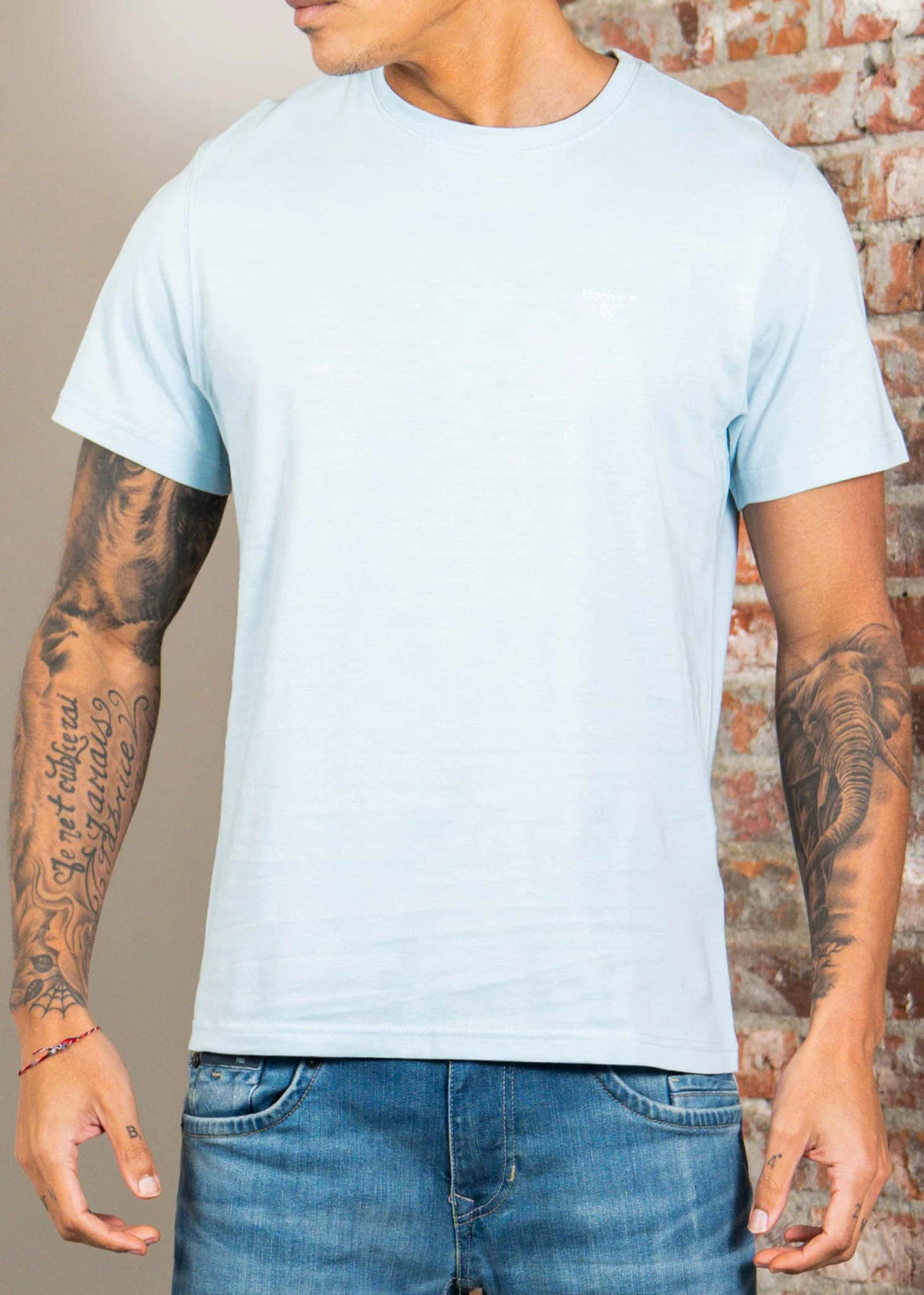 Barbour essential sports t-shirt - pale sky