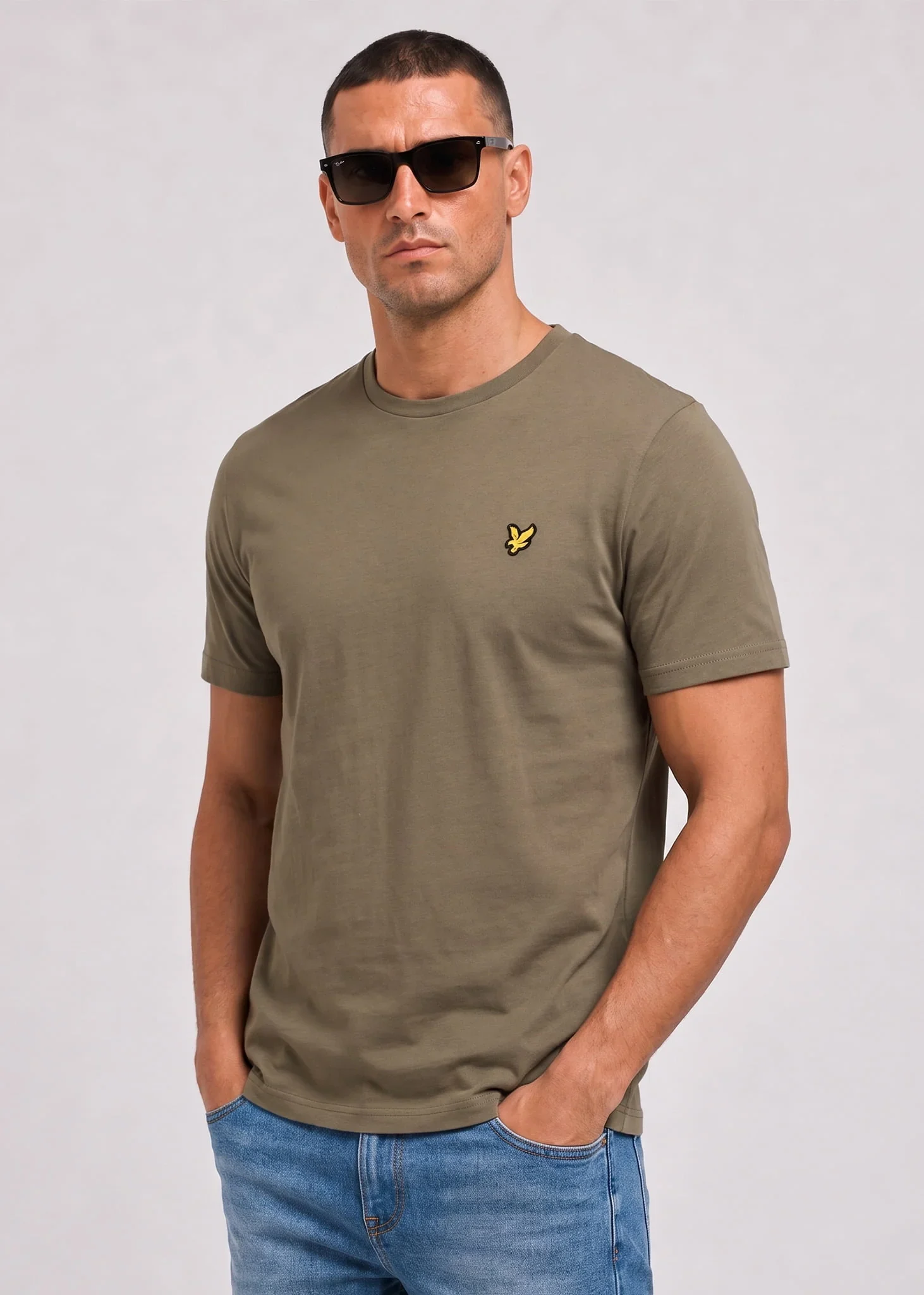 Plain t-shirt - khaki ash