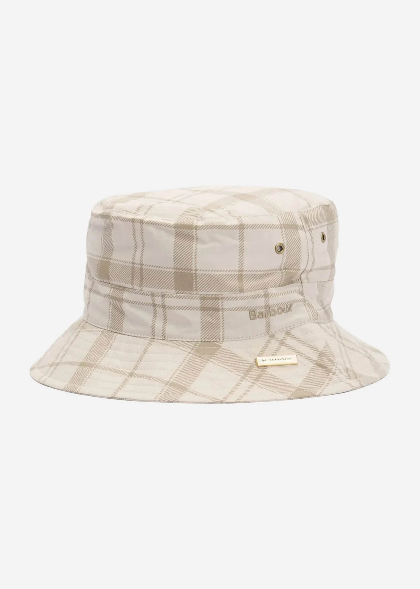 Barbour tartan transport bucket hat - mist printed tartan