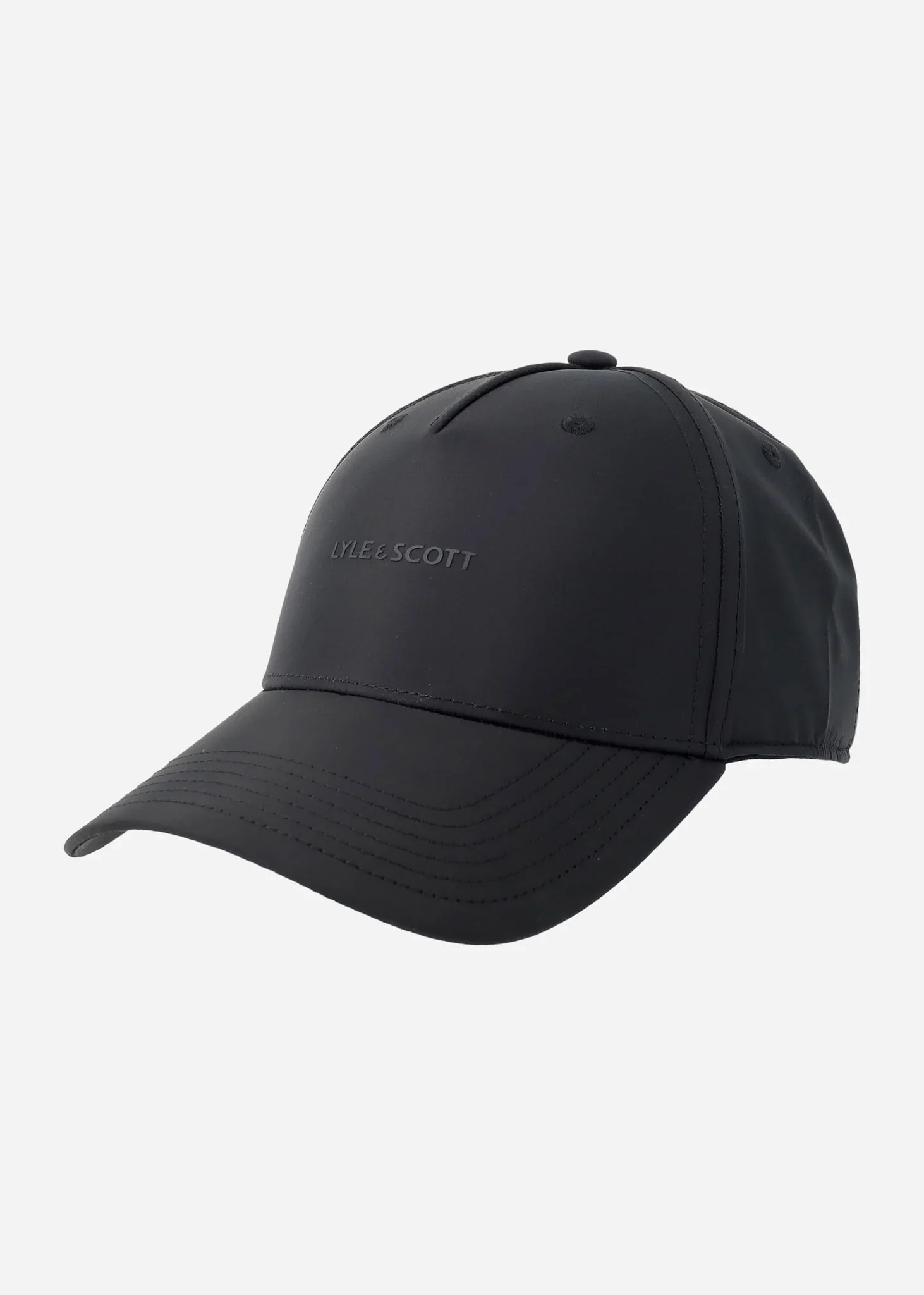 Shell fabric cap - jet black