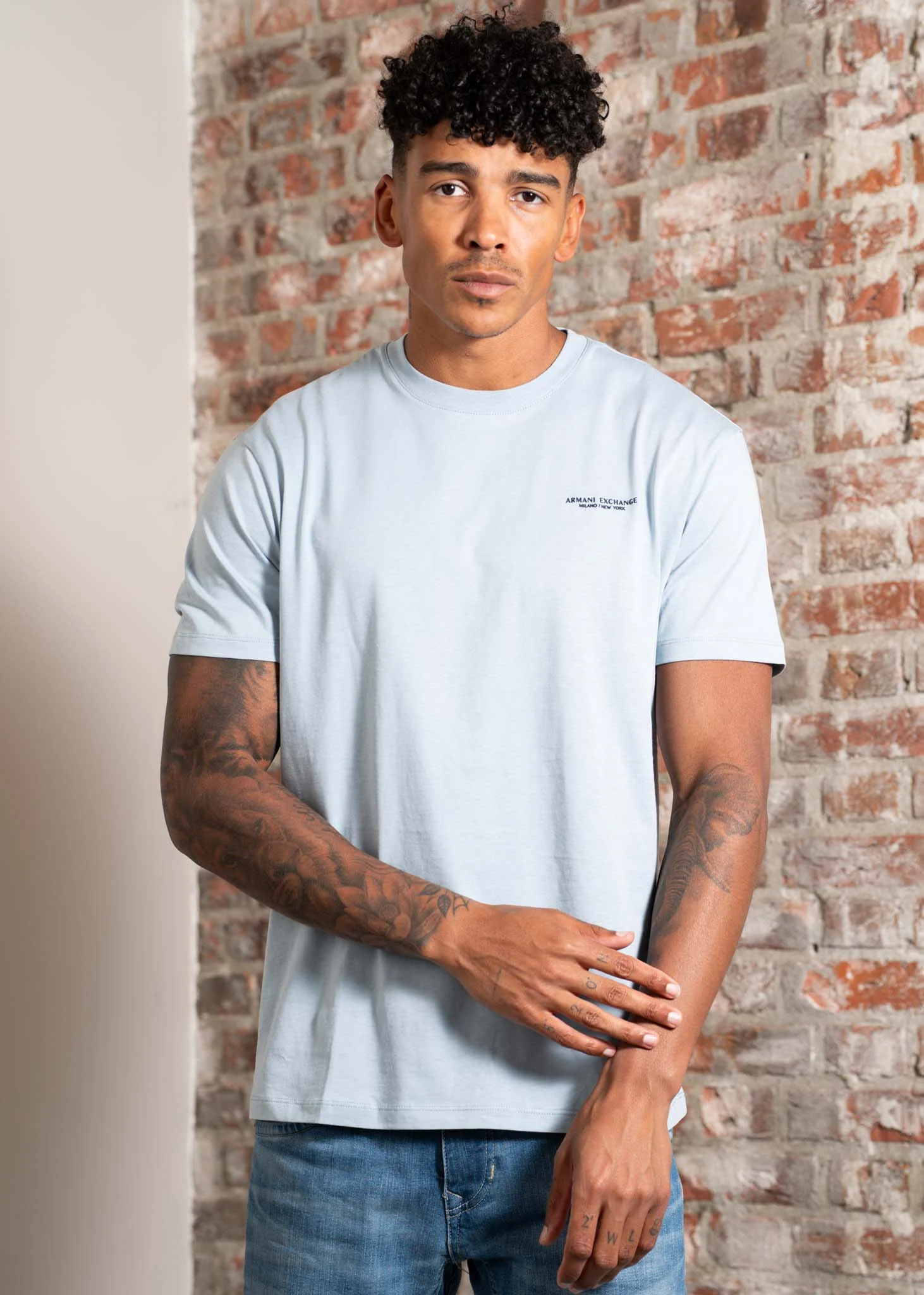 Regular fit t-shirt - sky blue