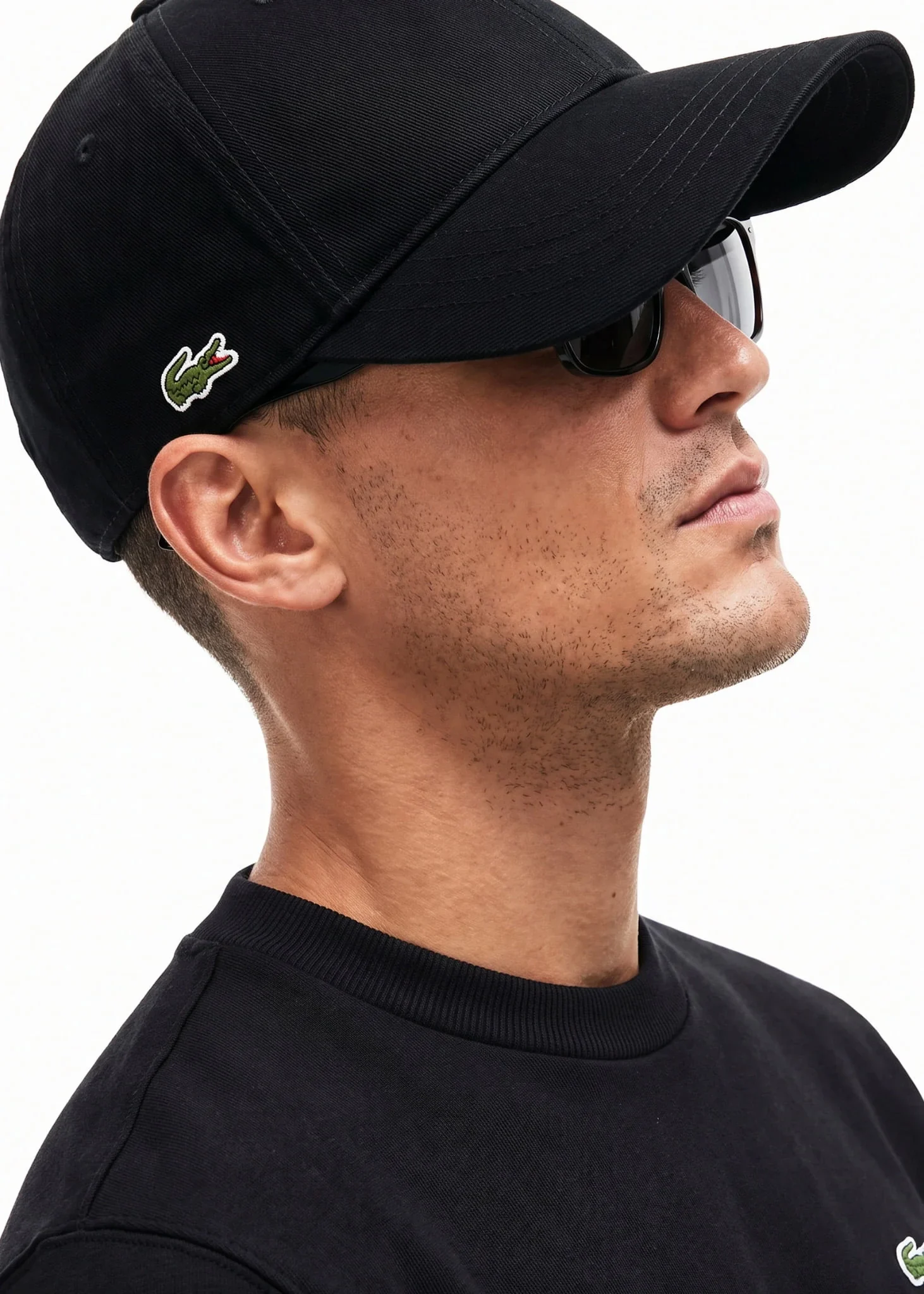 Cotton twill cap - black