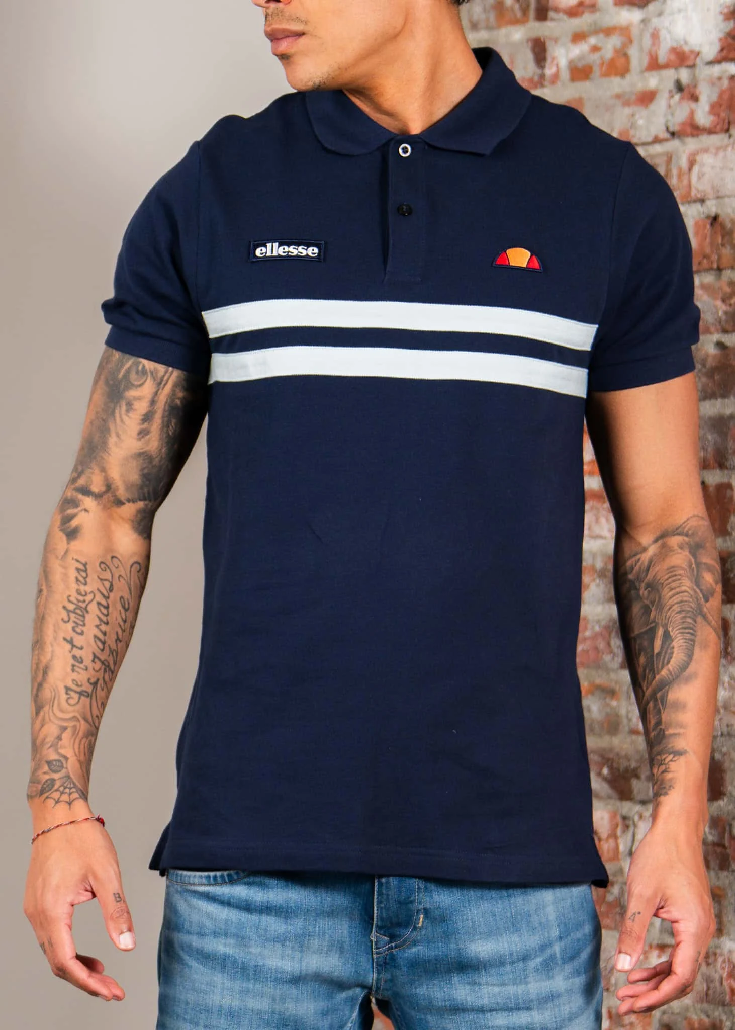 Muccia polo - navy light blue