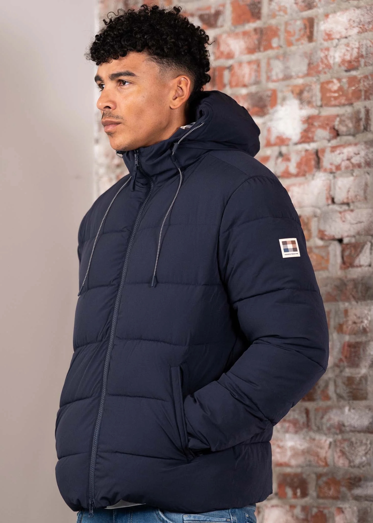 Sp hooded puffer - navy
