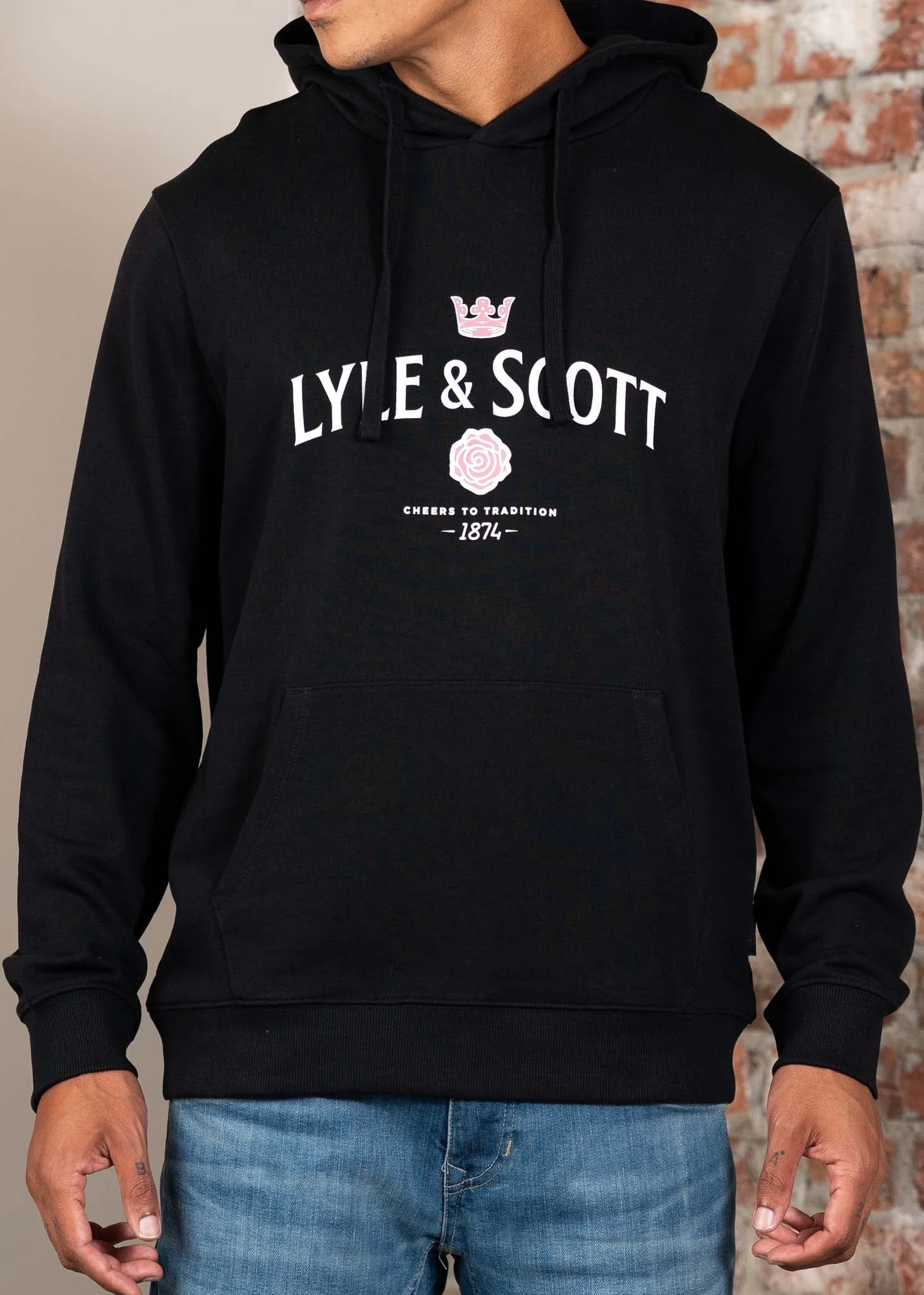 Cheers to traditional graphic hoodie - jet black