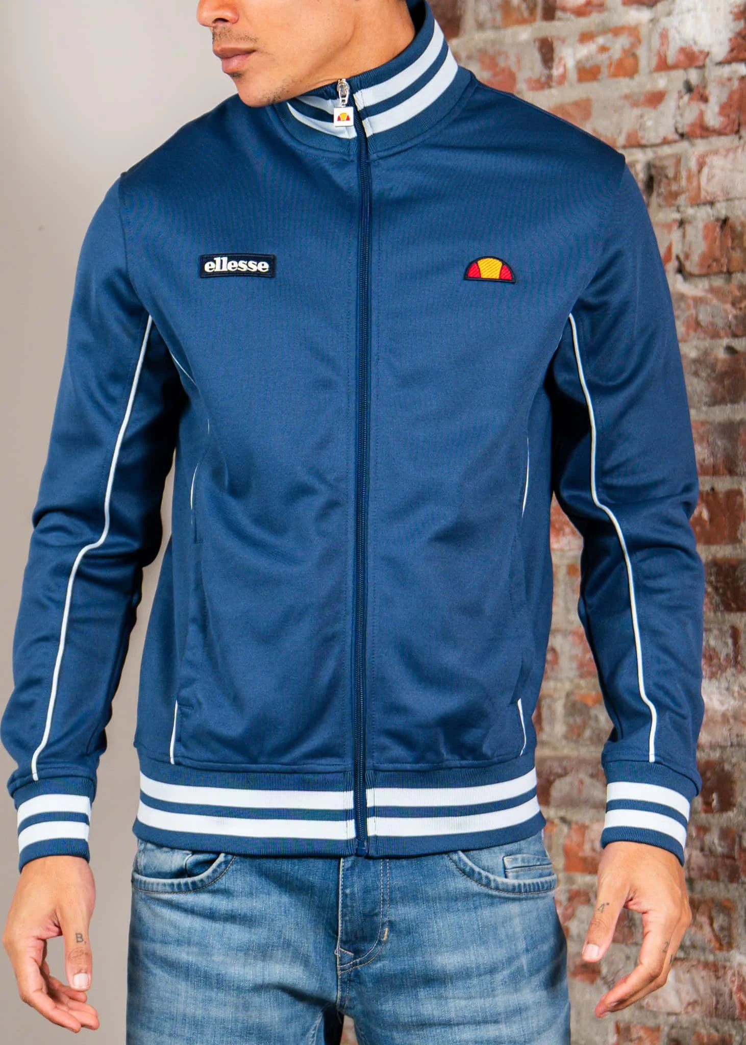 Milan track jacket - blue light blue