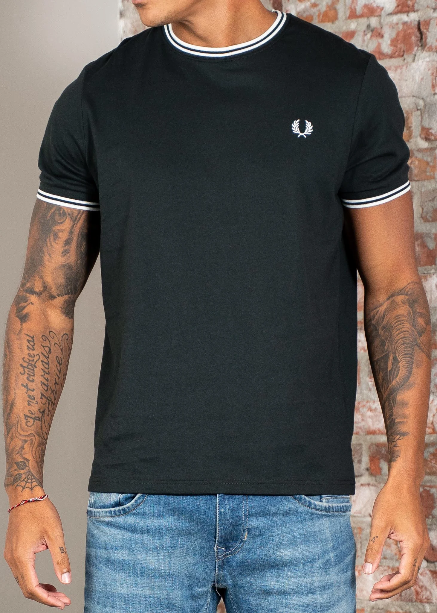 Twin tipped t-shirt - night green snow white