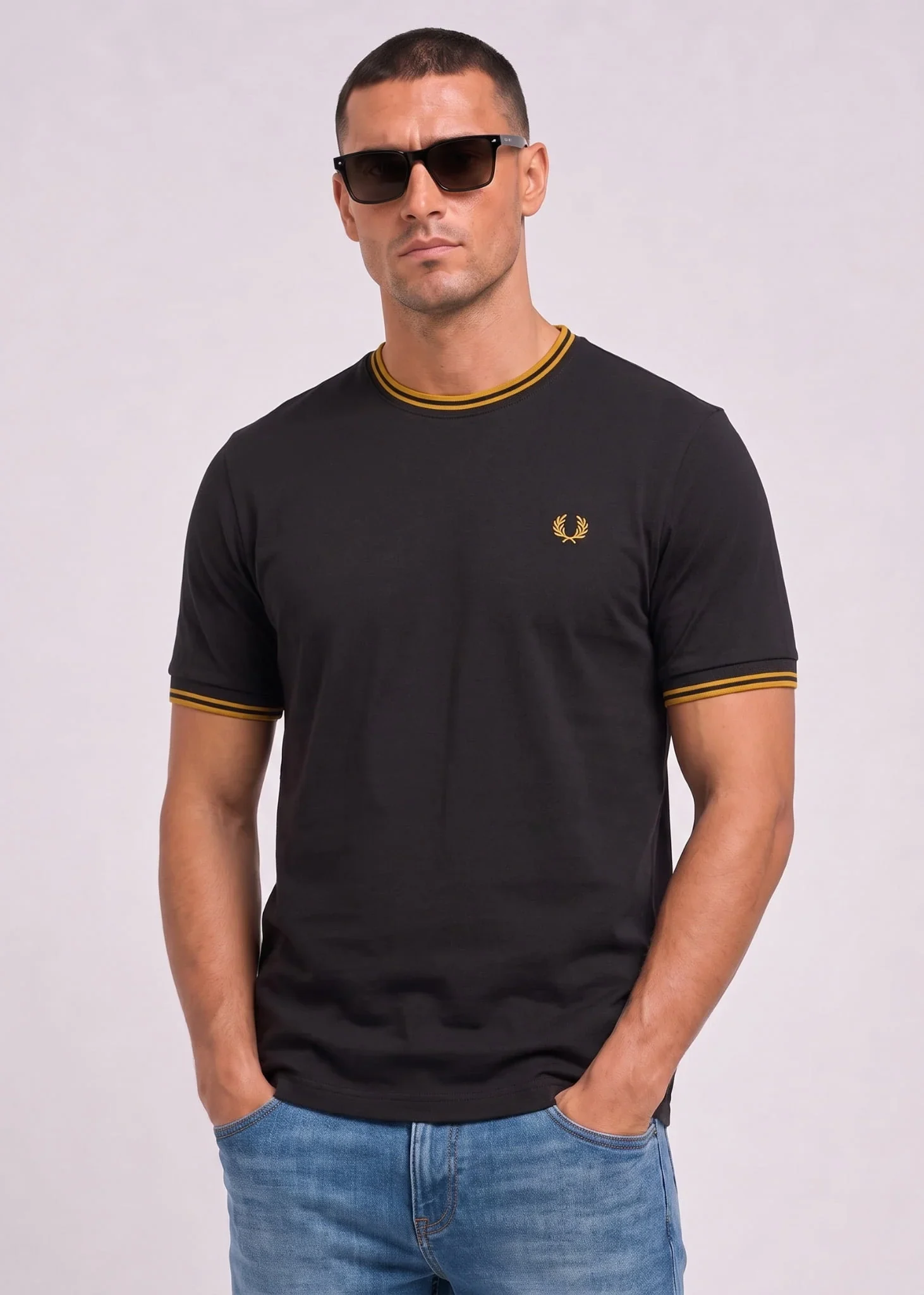 Twin tipped t-shirt - anchor grey golden
