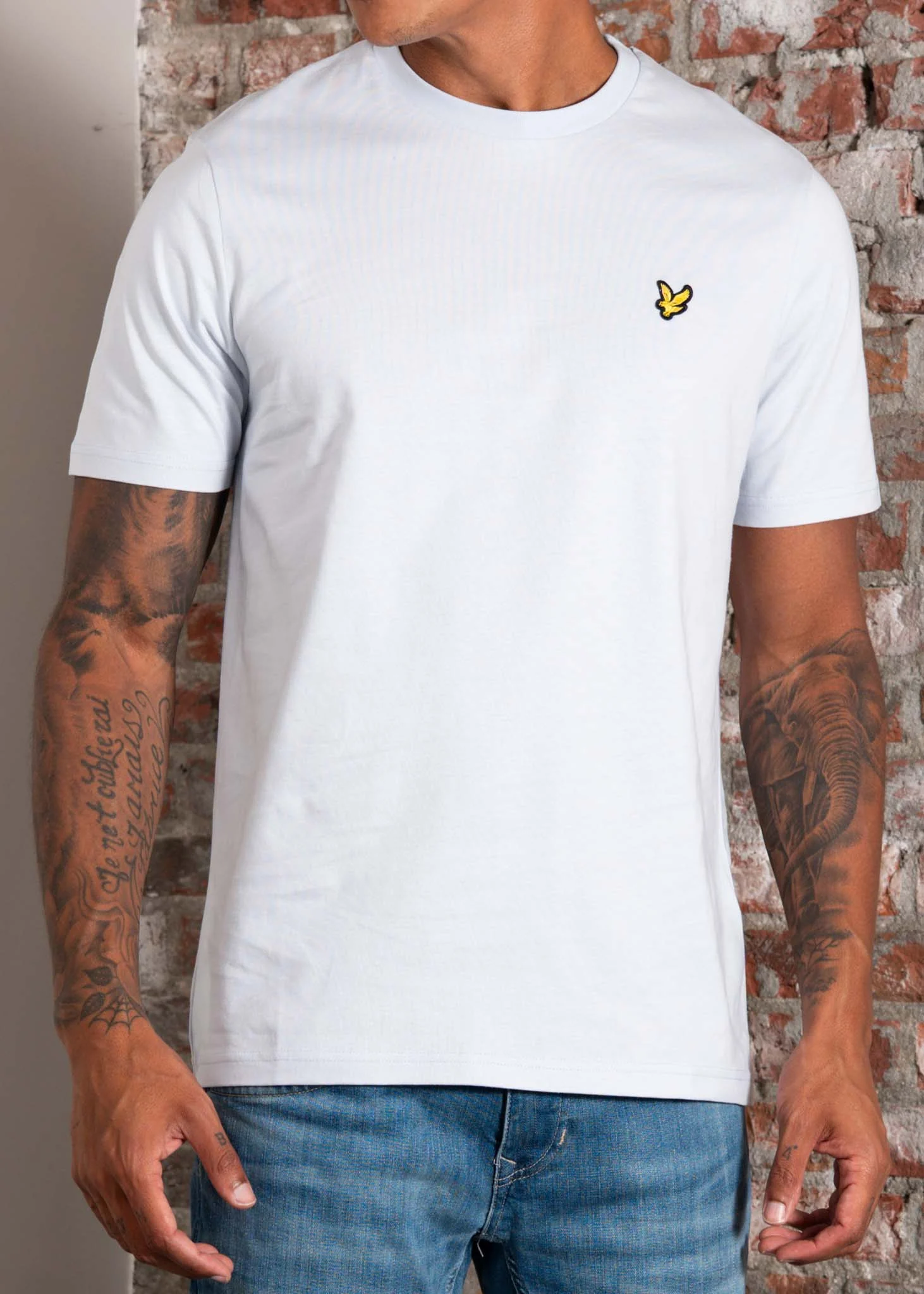 Plain t-shirt - washed blue