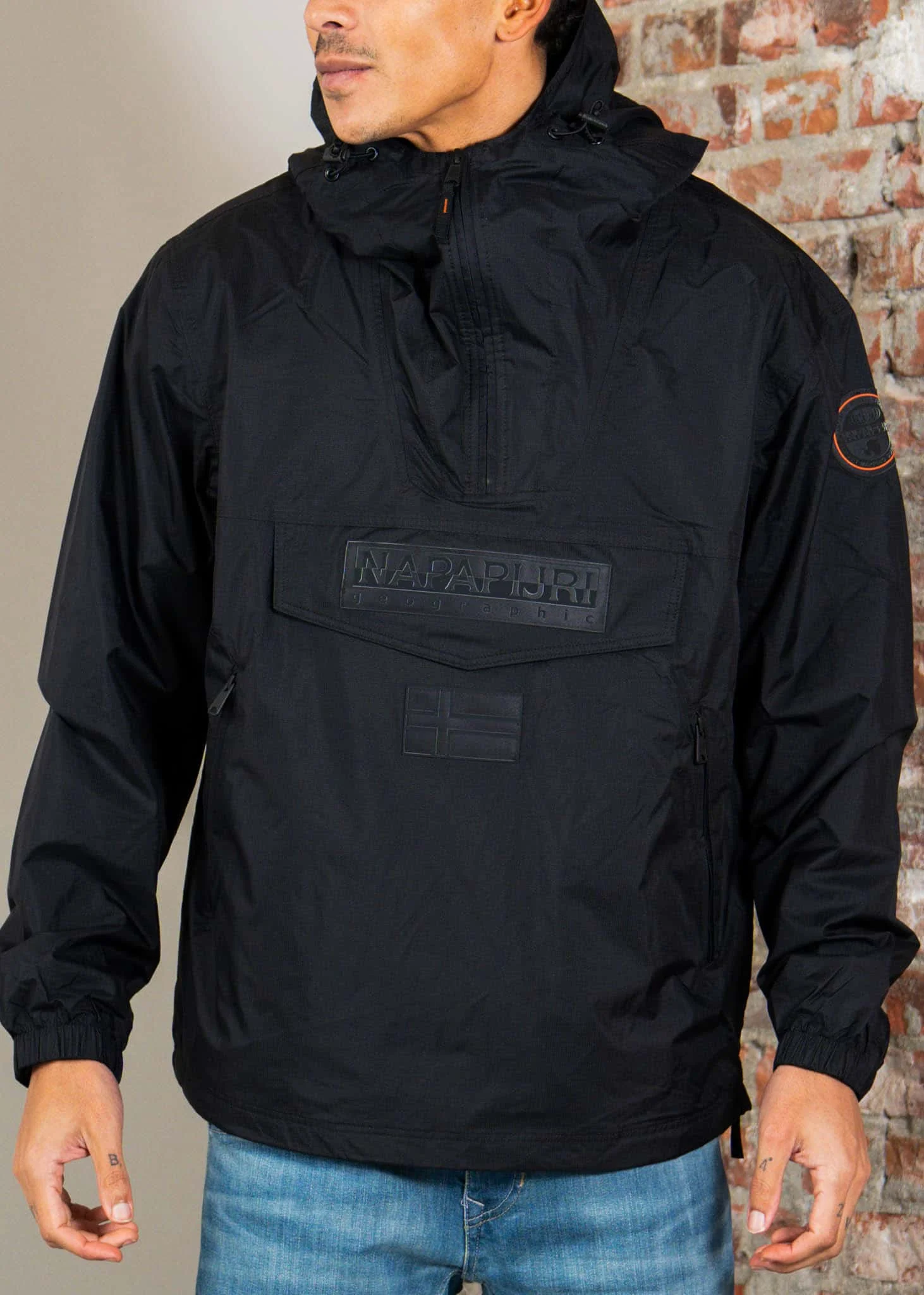 Lightweight Packable Rainforest Overhead rf next Jacket - black beauty