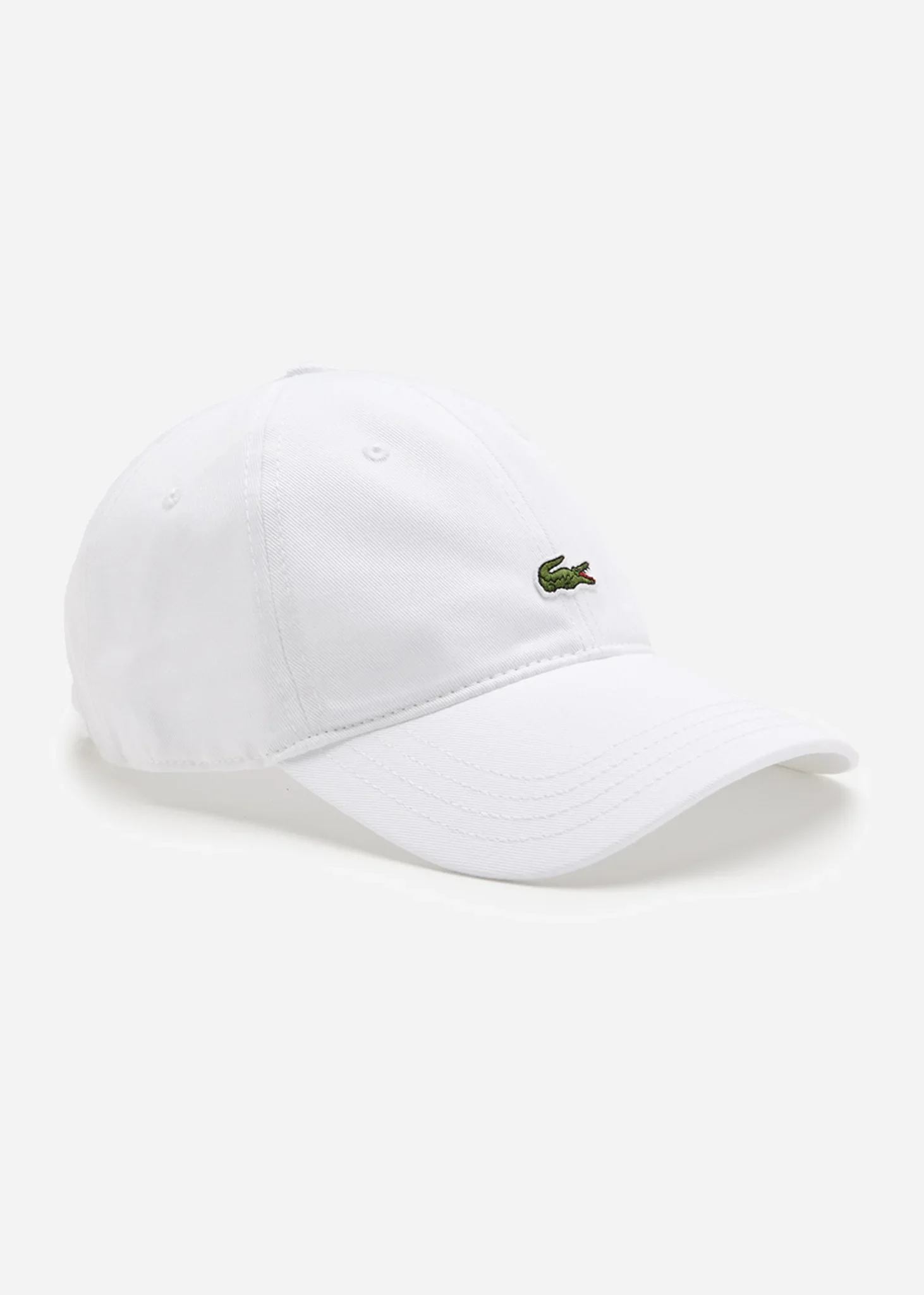 Cotton twill logo cap - white