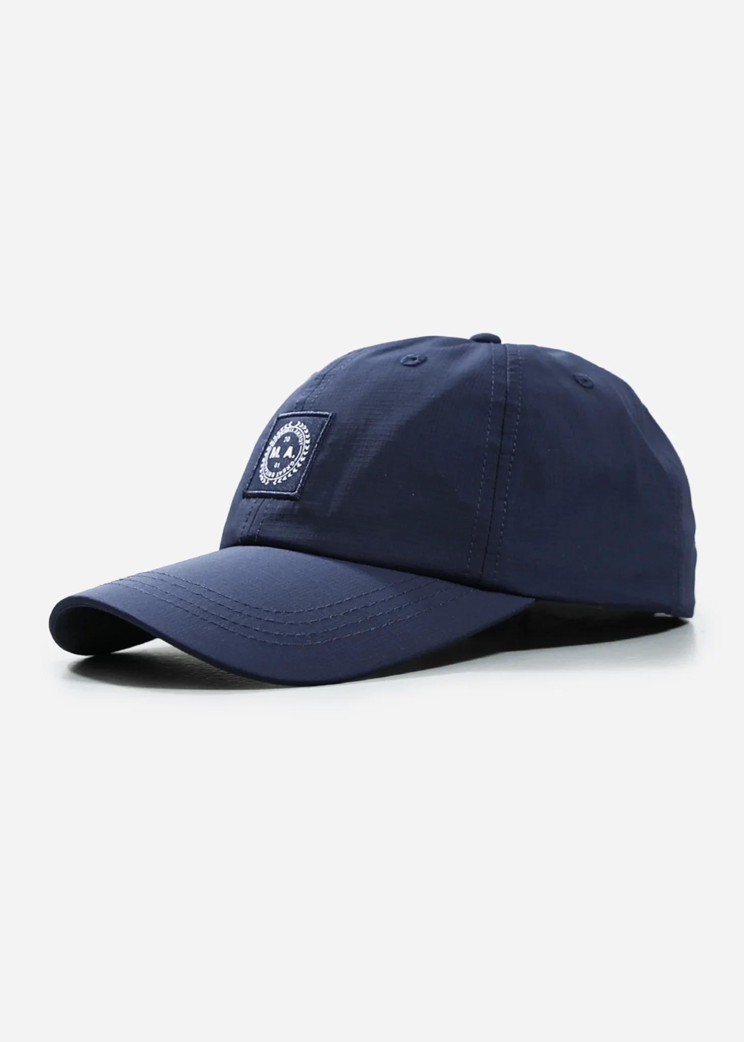 Woven badge cap - navy