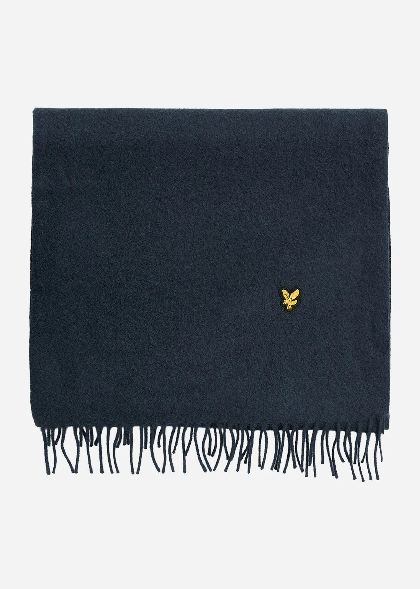 Plain lambswool scarf - dark navy