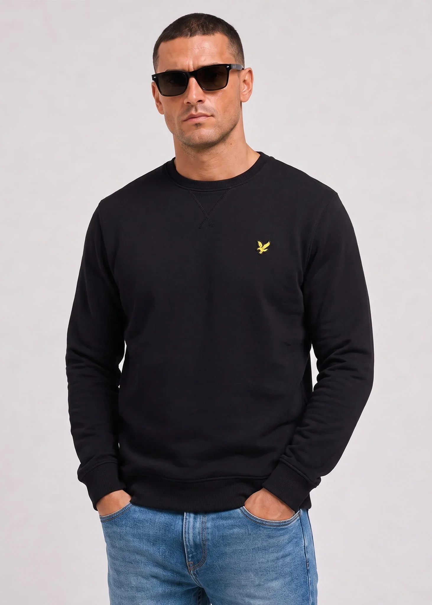 Crew neck sweatshirt - jet black