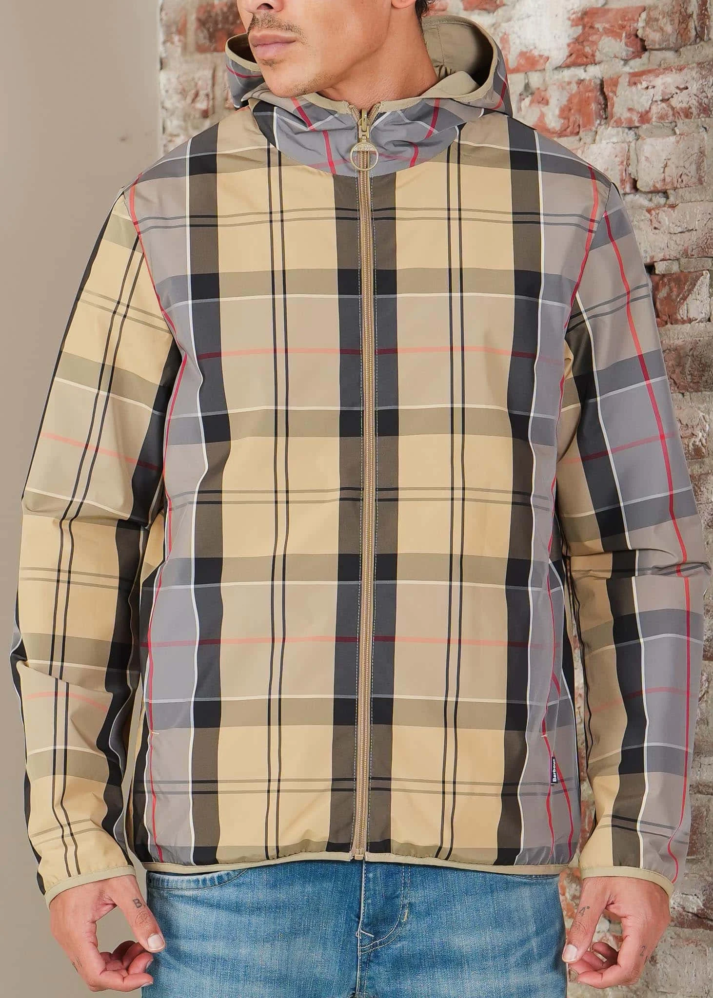 Barbour reversible kemble showerproof jacket - washed stone