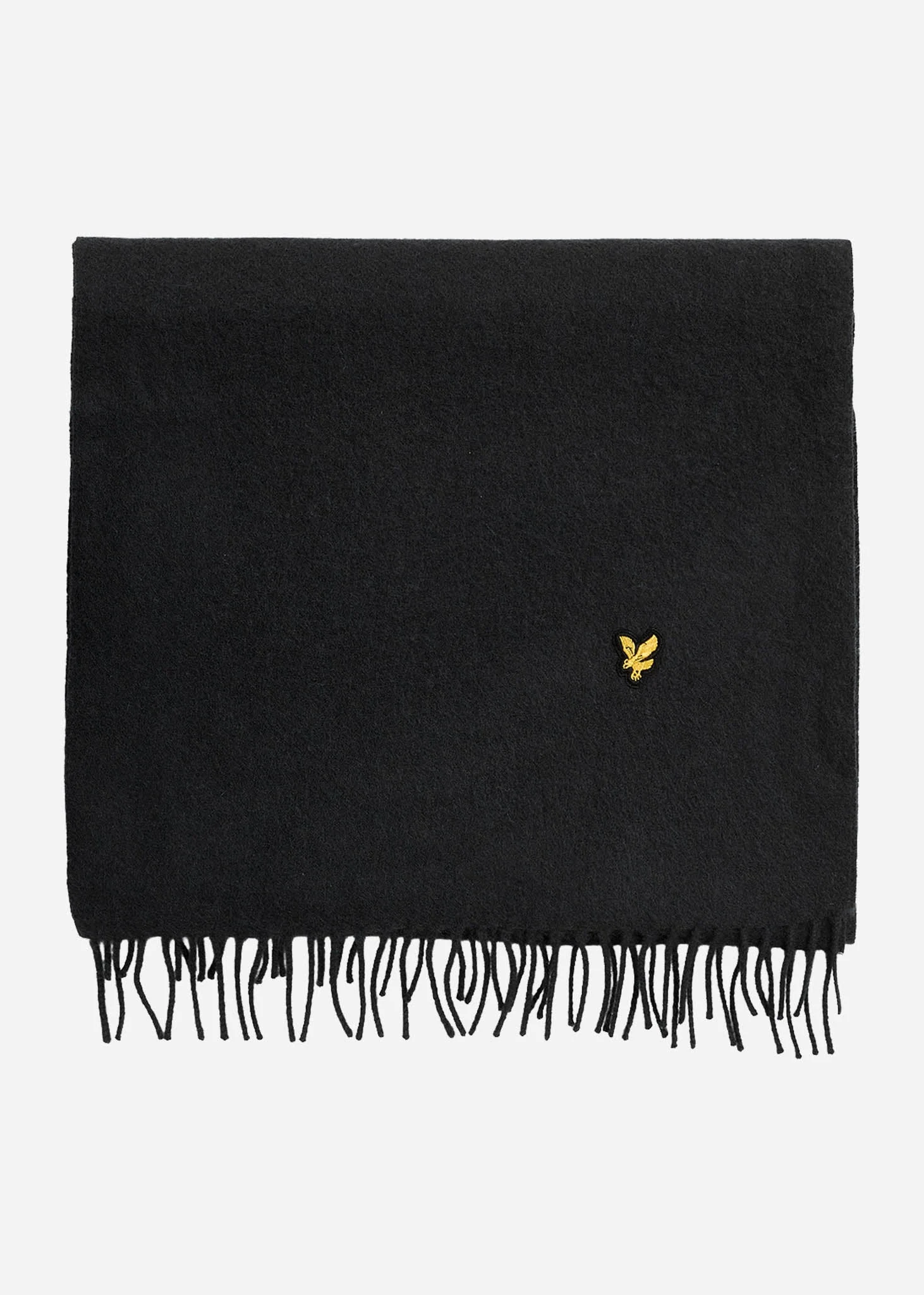 Plain lambswool scarf - jet black