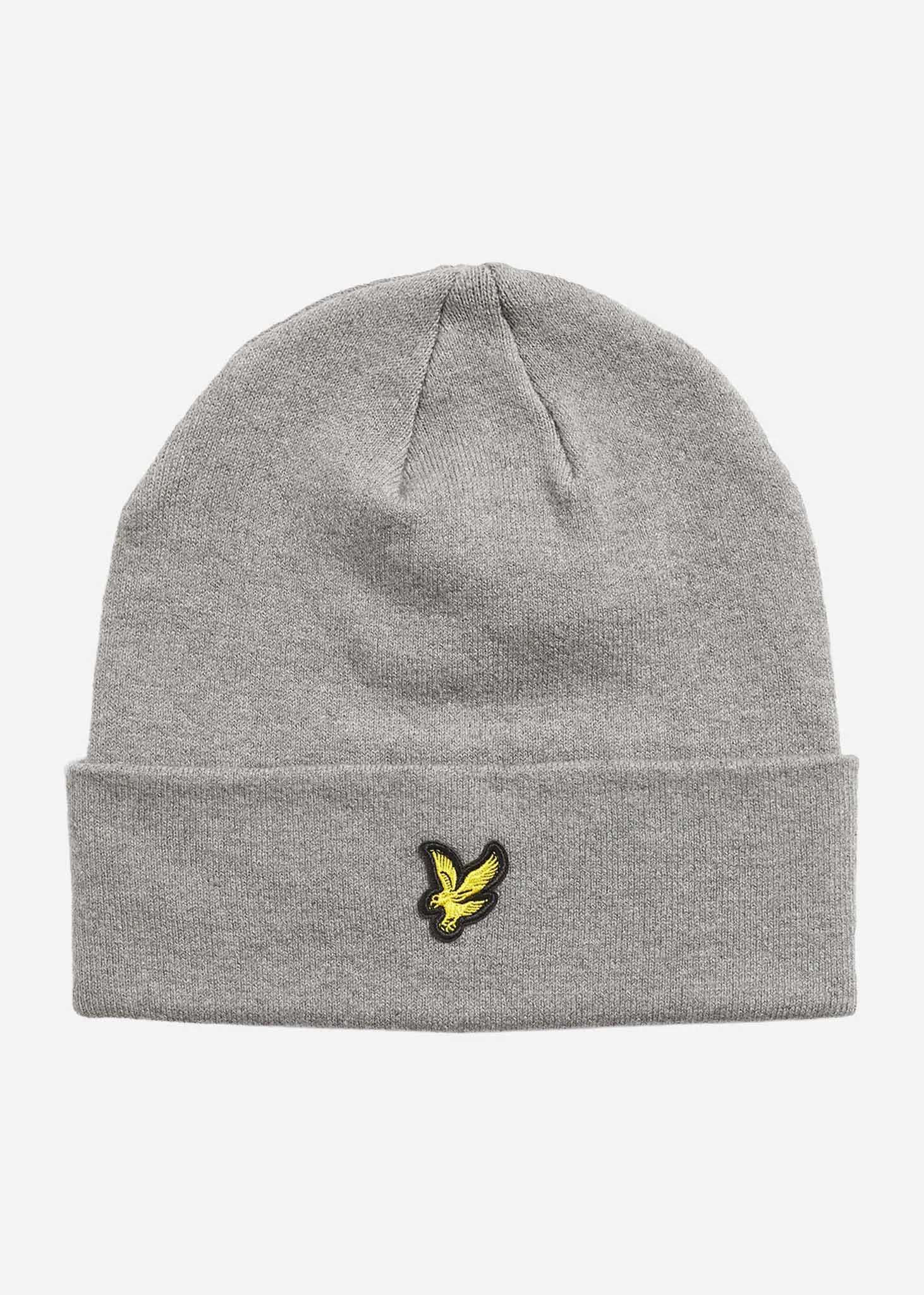 Cotton merino beanie - mid grey marl