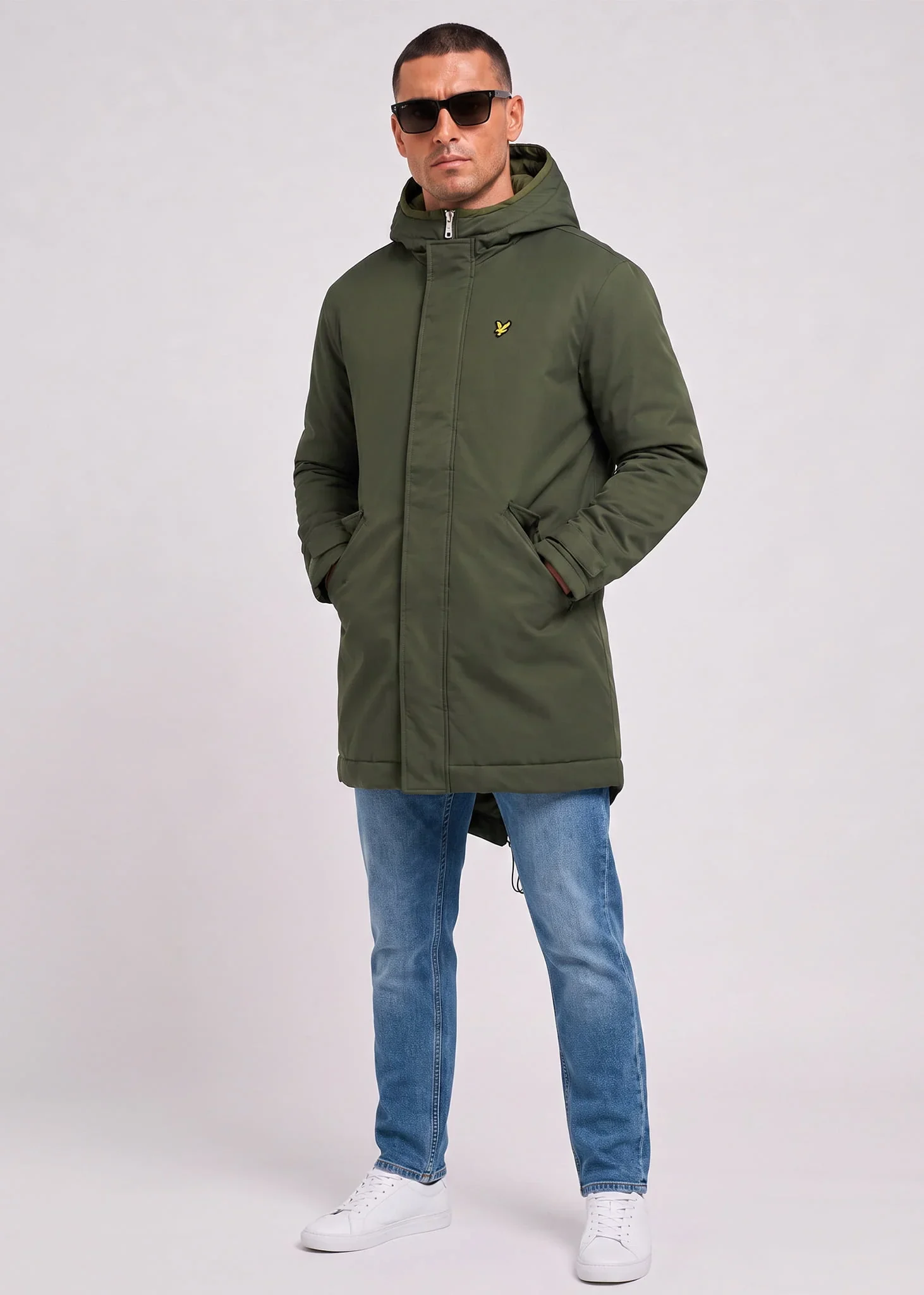 Padded fishtail parka - deep depths