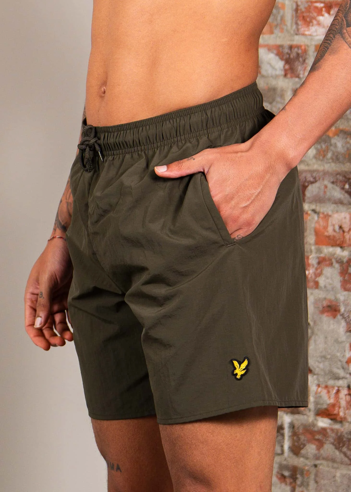 Plain swimshort - olive